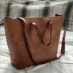 Madewell Leather Tote with Removable Shoulder/Crossbody Strap.